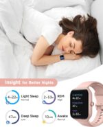TOOBUR Smart Watch for Women Alexa Built-in, 1.95" Fitness Tracker with Answer/Make Calls, IP68 Waterproof/Heart Rate/Sleep Tracker/100 Sport Modes, Fitness Watch Compatible Android iOS - Image 6