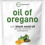 Micro Ingredients Oil of Oregano Softgels, 300 Count | 2 in 1 Formulated with Black Seed Oil, 4X Strength Carvacrol & Thymoquinone | Plant Based, Non-GMO, & Immune Support