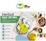Herbal Hair Oil Mix of 21 Herbs for Thick Long Hair Growth 150 grams, Hairfall, Hair Repair, Scalp Care, Haircare Products Both for Men & Women - Way4Organic - Image 2