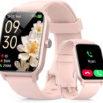 Smart Watches for Women with Alexa & Bluetooth Call,1.85" HD Screen Fitness Tracker,30-Day Battery, Heart Rate/Sleep/SpO2 Monitor,100+ Sports Modes,2ATM Waterproof Smartwatch for Android iPhone(Pink)