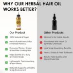 Herbal Hair Growth Oil – Extra Strength Natural Rosemary + Fenugreek Infused Blend with 10 Plant Oils for Stronger, Fuller-Looking Hair & Nourished Scalp | Vegan & Pure | 3.38 fl oz - Image 7