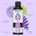 ZHOU Organic Black Seed Oil - Black Cumin Seed Oil Cold Pressed, Nigella Sativa, Pure Unrefined Blackseed Liquid, Premium Supplement for Health with Thymoquinone, Omega 3 6 9-8 Fl Oz (Pack of 2) - Image 4