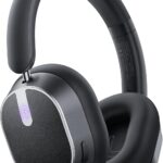 Active Noise Cancelling Headphones,120H Playtime Bluetooth 6.0 Wireless Headphones with Power Display & 6-Mic ENC Calls, 360° Spatial Audio Over Ear Headphones Foldable Headset for Travel Office Game