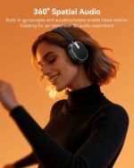 Active Noise Cancelling Headphones,120H Playtime Bluetooth 6.0 Wireless Headphones with Power Display & 6-Mic ENC Calls, 360° Spatial Audio Over Ear Headphones Foldable Headset for Travel Office Game - Image 5