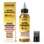 Herbal Hair Growth Oil – Extra Strength Natural Rosemary + Fenugreek Infused Blend with 10 Plant Oils for Stronger, Fuller-Looking Hair & Nourished Scalp | Vegan & Pure | 3.38 fl oz