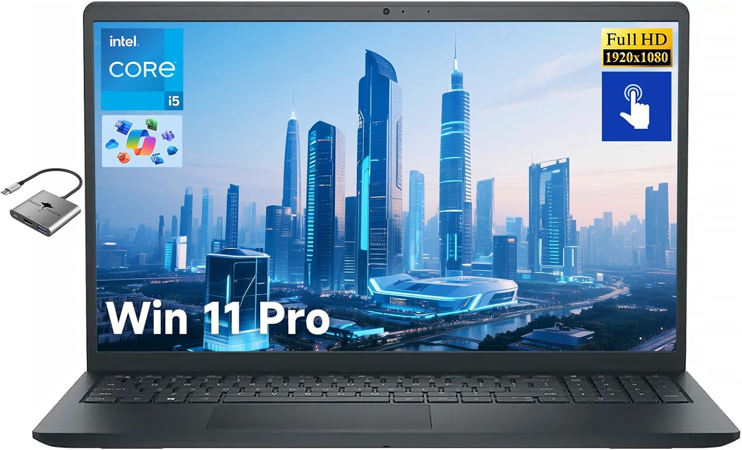 71mYiOuyLML._AC_SL1500_.jpg Dell Inspiron 15 Business Laptop, 15.6" FHD Touchscreen, Intel 10-Core i5-1334U, 16GB RAM 512GB SSD Wi-Fi 6, Win 11 Pro, Laptop Computer for Work School Home Office Professional Use - Image 1