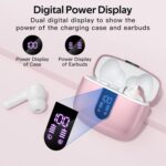 TAGRY Bluetooth Headphones True Wireless Earbuds 60H Playback LED Power Display Earphones with Wireless Charging Case IPX5 Waterproof in-Ear Ear buds with Mic for TV Smart Phone Laptop Computer Sports - Image 2