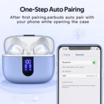 TAGRY Bluetooth Headphones True Wireless Earbuds 60H Playback LED Power Display Earphones with Wireless Charging Case IPX5 Waterproof in-Ear Ear buds with Mic for TV Smart Phone Laptop Computer Sports - Image 5