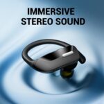 occiam Sport Wireless Earbuds Bluetooth Headphones 80hrs Playtime Deep Bass Ear Buds with Earhook Noise Cancelling Mic Waterproof Earphones for Workout Running Black - Image 5