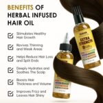 Herbal Hair Growth Oil – Extra Strength Natural Rosemary + Fenugreek Infused Blend with 10 Plant Oils for Stronger, Fuller-Looking Hair & Nourished Scalp | Vegan & Pure | 3.38 fl oz - Image 3