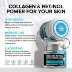 SimplyVital Collagen, Retinol & Hyaluronic Acid Cream - Anti-Aging Face Moisturizer for Face, Firming Skin Care Neck & Décolleté - Made in USA, Daily Moisturizer Face Cream Day & Night - 1.7 fl.oz. - Image 3