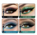 Powder Eyeliner, Multi-Use Eyeliner Powder Long-Wearing & Smudge-Proof Intense Color Easy To Apply, Gentle & Skin-Friendly Formula, Smoothly Outlines The Eye-Liner For Women, #01 Black - Image 8
