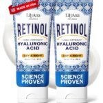 LilyAna Naturals Retinol Cream - Anti-Aging Moisturizer for Face & Neck, Made in USA, Wrinkle Reduction - 1.7oz, 2 Pack