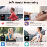 Smart Watch with Alexa Built-in, 1.83" HD Touchscreen Fitness Tracker with Bluetooth Calling, Fitness Watch with Heart Rate/Sleep Monitor/120+ Sports, IP68 Waterproof Smartwatch for Android iOS, Pink - Image 4