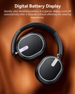 Active Noise Cancelling Headphones,120H Playtime Bluetooth 6.0 Wireless Headphones with Power Display & 6-Mic ENC Calls, 360° Spatial Audio Over Ear Headphones Foldable Headset for Travel Office Game - Image 8