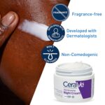 CeraVe Skin Renewing Night Cream, Niacinamide, Peptide Complex, and Hyaluronic Acid Moisturizer for Face, 1.7 Ounce, Packaging may Vary - Image 4