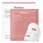 BIODANCE Bio-Collagen Real Deep Mask, Hydrating Overnight Hydrogel Face Mask, Pore Minimizing, Elasticity, Plumping, After Sun Care, Travel Essentials for Women, Korean Skin Care | 1.19oz(34g) x 4ea