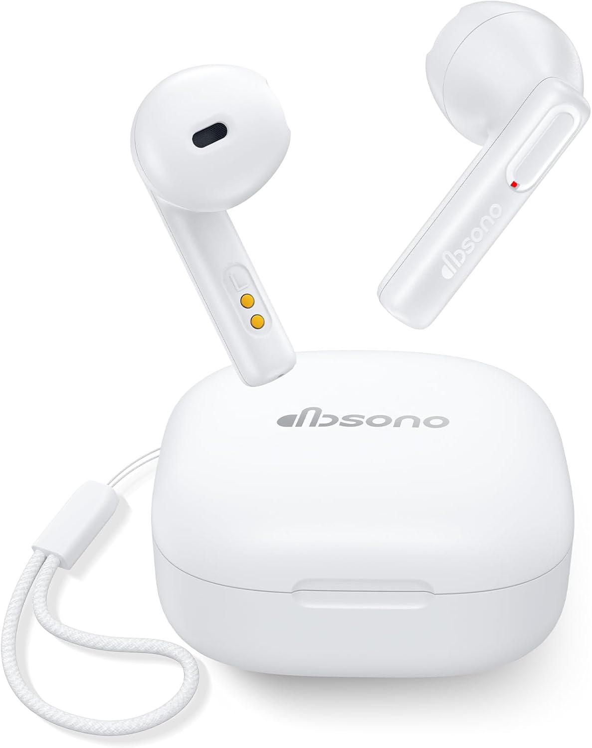 51x8Sq6QJ7L._AC_SL1500_.jpg True Wireless Earbuds Bluetooth Headphones: Ultra-Lightweight Bluetooth Earbuds for All-Day Comfort, Waterproof TWS Ear Buds with Mic, 25H Playtime, Earphones for iOS/Android, Work, Commute, Study - Image 1