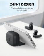 Soundcore P30i by Anker Noise Cancelling Earbuds, Strong and Smart Noise Cancelling, Powerful Bass, 45H Playtime, 2-in-1 Case and Phone Stand, IP54, Wireless Earbuds, Bluetooth 5.4 (Black) - Image 2