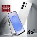 S25Ultra Unlocked Smartphone, Android 12.0 Mobile Phones 6.6'' HD+ Screen, 4GB RAM 32GB ROM/256GB SD, 4G Dual SIM Dual Camera, Face ID+WiFi+BT+FM+GPS+OTG (Black) - Image 3