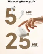 True Wireless Earbuds Bluetooth Headphones: Ultra-Lightweight Bluetooth Earbuds for All-Day Comfort, Waterproof TWS Ear Buds with Mic, 25H Playtime, Earphones for iOS/Android, Work, Commute, Study - Image 6