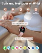 Smart Watches for Women (Android/iPhone), 1.83" HD Smart Watch with Calls/Messages/Notifications, Sleep/Heart Rate/SpO2/Blood Pressure Monitor, 110+ Sports Modes Fitness Tracker Watch, 1000mAh Battery - Image 3