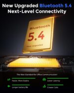 Bluetooth Headset, Wireless Headset with Mic for Work, Qualcomm Chipeset Dongle, V5.4 Headsets with Microphone for Work, Wireless Noise Cancelling Headphones Busy/Mute Light for PC Computer Office WFH - Image 4