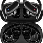 Wireless Earbuds, Bluetooth 5.4 Headphones, True Wireless Stereo Sound Earphones with Noise Cancelling Mic, Fast Charging, IPX7 Waterproof, Comfort Fit Ear Buds for Sports/Workouts/Travel (Deep Black)