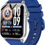 iBesi Smart Watches for Men Women, 1.83" HD Touchscreen Fitness Tracker with Bluetooth Calls, IP68 Waterproof, 120+ Sport Modes, 24/7 Heart Rate & Sleep Monitor for iPhone Android iOS (Blue)