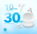 Soundcore by Anker P20i True Wireless Earbuds, 10mm Drivers with Big Bass, Bluetooth 5.3, 30H Long Playtime, Water-Resistant, 2 Mics for AI Clear Calls, 22 Preset EQs, Customization (White) - Image 4