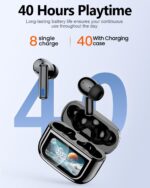 ZIUTY Wireless Earbuds Bluetooth Headphones, ANC/ENC Noise Cancelling, Ear Buds with Multifuntional Touch Screen, 40H Stereo Sound for Sports, IPX7 Clear Calls, 5 EQ for iOS Android (Black) - Image 6