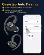 Wireless Earbuds, Bluetooth 5.4 Headphones Sport, Over Ear Buds With ENC Noise Cancelling Mic, 48H, Wireless Earphone With Earhooks, Stereo Deep Bass, IP7 Waterproof ear bud for Workout Running, Black - Image 7