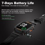 Military Smart Watches Built-in GPS, 100+ Sport Modes for Men with, Smartwatch for Android Phones and iPhone, 1.75" HD Screen Bluetooth Call 24/7 Heart Rate/Sleep/Stress Monitor (Gray) - Image 8