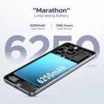 DOOGEE Note 58 Android 16 Unlocked Phones, 32GB+128GB/2TB Expand Cell Phone, 6.6''HD+90Hz Dispaly, 6250mah Battery, 4G Dual Sim Unlocked Smartphone, Widevine L1/NFC/OTG/Face Unlock,Black - Image 6