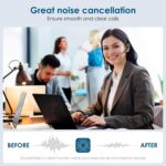 Bluetooth Headset, Wireless Bluetooth Earpiece V5.0 Hands-Free Earphones with Built-in Mic for Driving/Business/Office, Compatible with iPhone and Android (Black) - Image 6