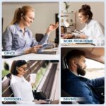 Bluetooth Headset, Wireless Bluetooth Earpiece V5.0 Hands-Free Earphones with Built-in Mic for Driving/Business/Office, Compatible with iPhone and Android (Black) - Image 7