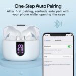 TAGRY Bluetooth Headphones True Wireless Earbuds 60H Playback LED Power Display Earphones with Wireless Charging Case IPX5 Waterproof in-Ear Ear buds with Mic for TV Smart Phone Laptop Computer Sports - Image 5