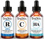 TruSkin Face Serum Trio – Vitamin C, Retinol & Hyaluronic Acid Anti-Aging Serums for Face – AM, PM & All-Day Skincare Routine – Brightening, Smoothing & Hydrating Facial Serums, 1 fl oz Each - Image 8