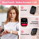 YMZ Smart Watch for Men Women, IP68 Waterproof, Bluetooth Calling, Fitness Tracker, Sleep Monitoring, 1.85'' DIY Dial, AI Built-in, 7 Days Battery, Compatible with Android & iOS - Image 2