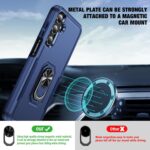 for Samsung Galaxy A17/A26 5G Phone Case [15 FT Military Grade Drop Protection] with 2X Tempered Glass Screen Protector, Heavy-Duty Shockproof Magnetic Kickstand Case for Galaxy A26 5G (Dark Blue) - Image 4