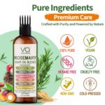 VITAL AFFAIR Blend Of Pure Rosemary Oil For Hair Growth With Castor, Batana, Jojoba Oil-Infused With Biotin & Vitamin E-Blend of Effective Hair Oils for Hair Growth-Strengthening Treatment 6 Fl Oz - Image 8