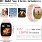 YMZ Smart Watch for Men Women, IP68 Waterproof, Bluetooth Calling, Fitness Tracker, Sleep Monitoring, 1.85'' DIY Dial, AI Built-in, 7 Days Battery, Compatible with Android & iOS - Image 9