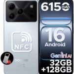 DOOGEE Note 56 Pro Android 16 Unlocked Phone with Gemimi AI,32GB+128GB/2TB Cell Phone,6150mAh Battery,6.56''HD+90Hz IPS,Dual SIM Octa Core Smartphone,Dual Camera/8.45mm Ultra-Slim/NFC/OTG/Face ID | Latest Android 16, Gemimi AI, 6150mAh Battery, 32GB RAM+128GB ROM, T7225 Octa-Core, 6.56" HD+ Display