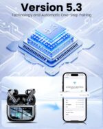 ZIUTY Wireless Earbuds Bluetooth Headphones, ANC/ENC Noise Cancelling, Ear Buds with Multifuntional Touch Screen, 40H Stereo Sound for Sports, IPX7 Clear Calls, 5 EQ for iOS Android (Black) - Image 4