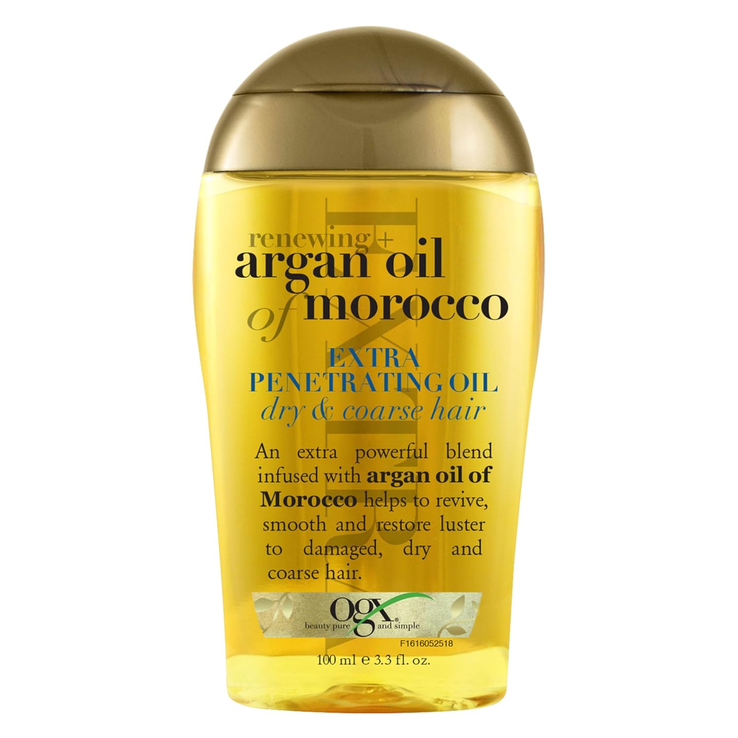 71IwfsCdCOL._SL1500_.jpg OGX Renewing + Argan Oil of Morocco Hair Oil, Extra Strength Penetrating Serum Treatment for Dry, Damaged, Frizzy, Curly & Coarse Hair, Cold-Pressed Argan Oil, Shine, 3.3 Fl Oz - Image 1