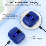 TAGRY Bluetooth Headphones True Wireless Earbuds 60H Playback LED Power Display Earphones with Wireless Charging Case IPX5 Waterproof in-Ear Ear buds with Mic for TV Smart Phone Laptop Computer Sports - Image 3