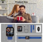 iBesi Smart Watches for Men Women, 1.83" HD Touchscreen Fitness Tracker with Bluetooth Calls, IP68 Waterproof, 120+ Sport Modes, 24/7 Heart Rate & Sleep Monitor for iPhone Android iOS (Blue) - Image 7