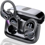 Wireless Earbuds 75hrs Bluetooth 5.4 Headphone Sport, 2026 Bluetooth Earbuds Stereo Deep Bass Over Ear Bud with Earhooks, ENC Noise Cancelling Mic, IPX7 Waterproof Earphone for Gym/Running/Workout