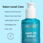 MAREE Hair Oil for Frizzy Hair with Argan Oil, Keratin & Biotin – Hair Serum for Dry and Curly Hair Gloss – Frizz Control Hair Care Products for Women – Aceite Para el Cabello – Keratin Hair Treatment - Image 6