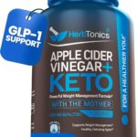 Herbtonics Apple Cider Vinegar + Keto BHB Capsules | GLP-1 Support for Appetite, Cravings & Weight Management | Metabolism Support with Satiety Support | 60 Capsules - 1 Month Supply